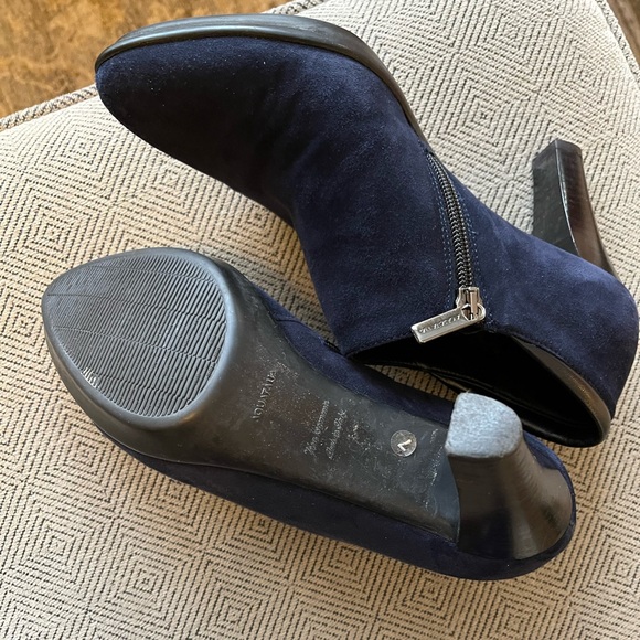 Aquatalia Navy Suede Booties - Picture 7 of 10